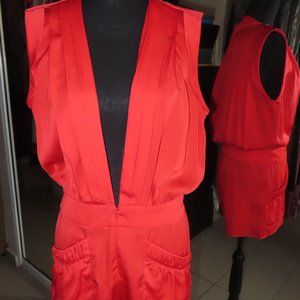 Bebe Red Jumpsuit